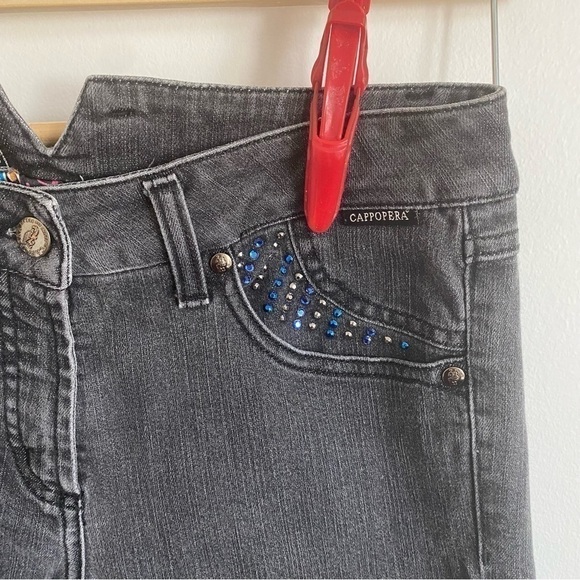 Vintage Y2K Cappopera Straight Jeans Low Waist Jewels Sequins US 28 - Picture 5 of 12